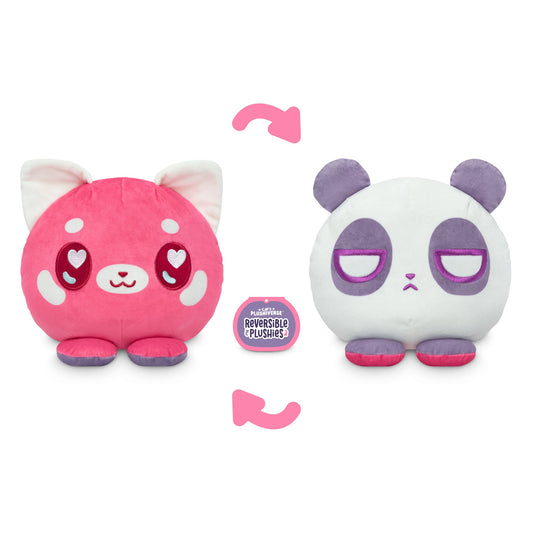 IN LOVE RED PANDA & OVER LOVE PANDA 6" REVERSIBLE PLUSHIE