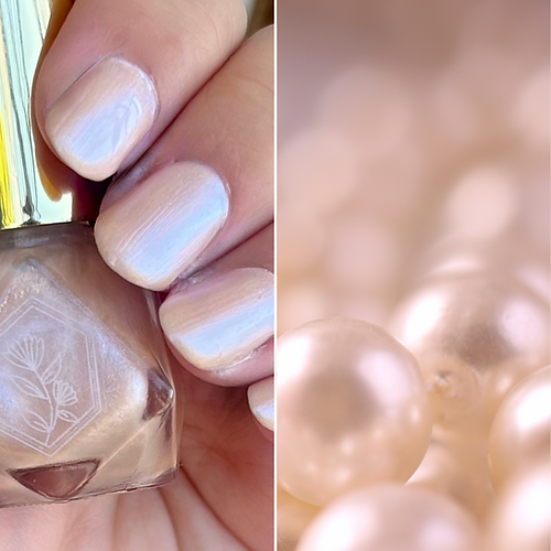 Pom Pom Pearl - Champagne Pearl Blue Shimmer - Nail Polish