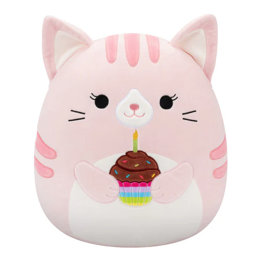 Squishmallow Birthday Plush Toy 8" Laura the Pink Cat