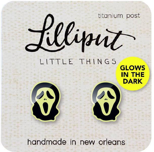 Scary Mask Earrings - GLOW IN THE DARK / Halloween Earrings