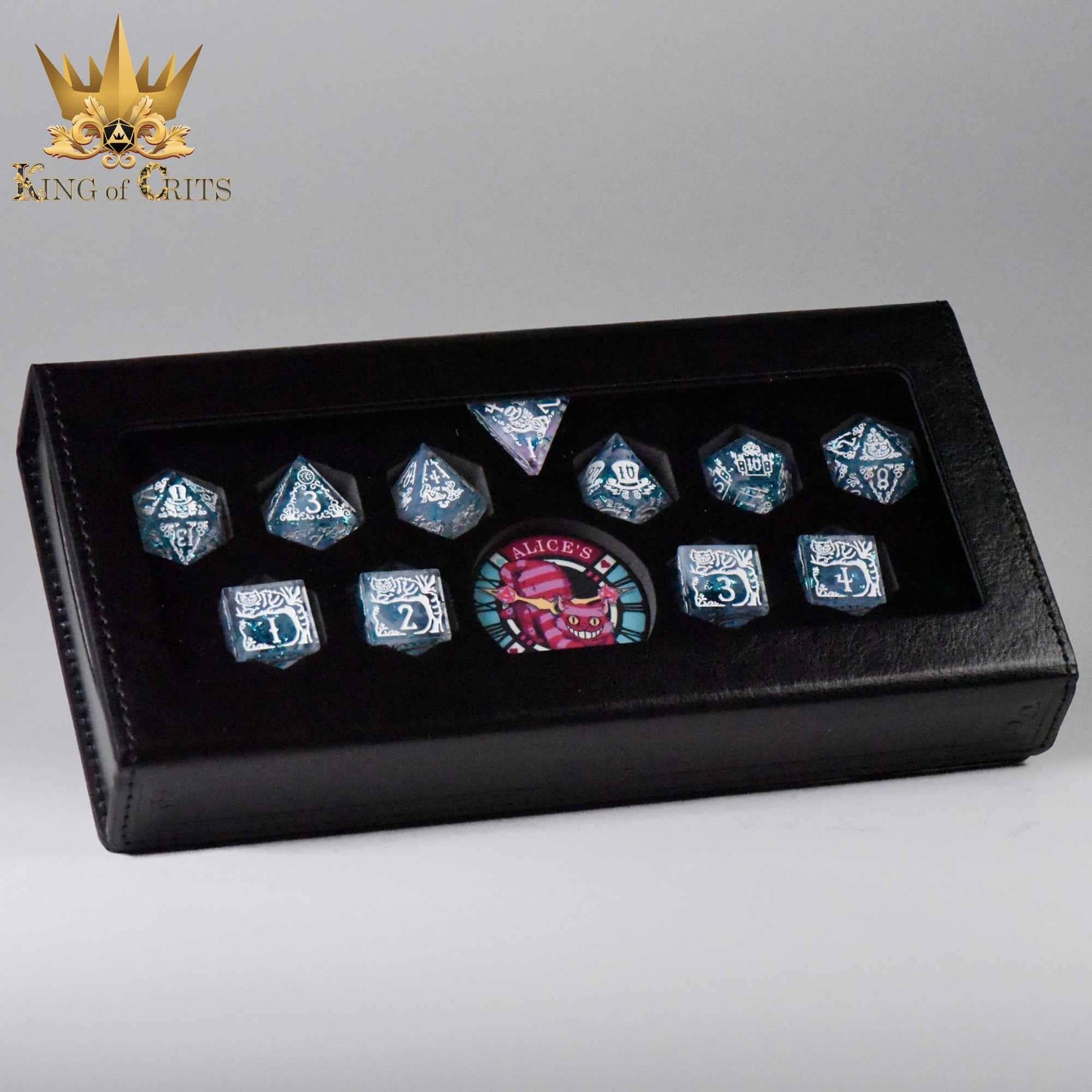 Alice's Wonderland 11 Dice Set with Gift Box (Sharp Edge): Pink
