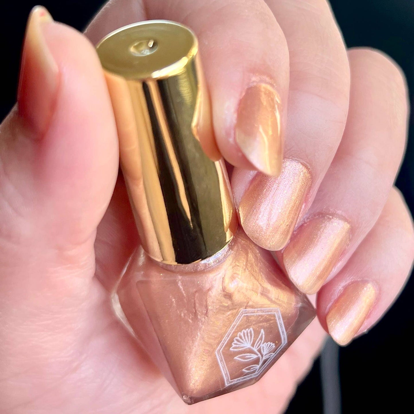 Birthday Suit - Apricot Pink With Specks of Gold Nail Polish