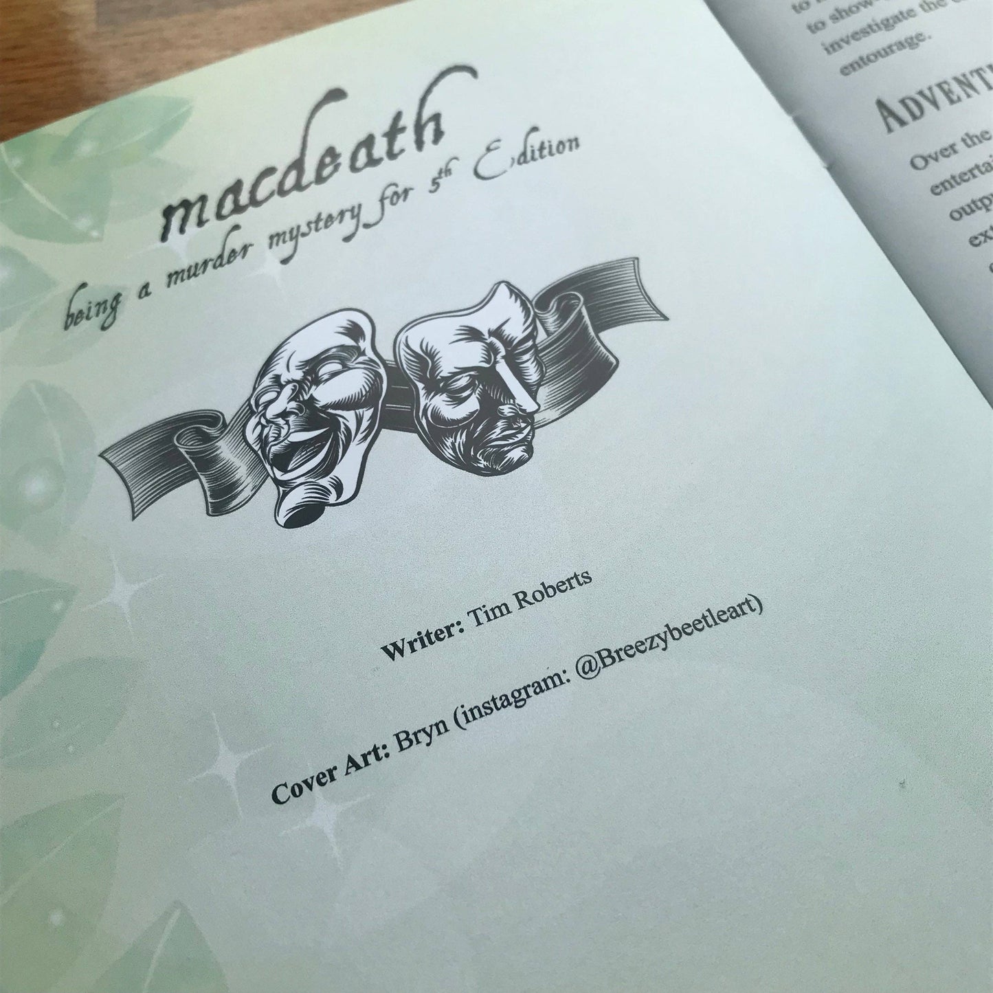 Macdeath DND one shot- a 5th Edition Murder Mystery (A5 book)