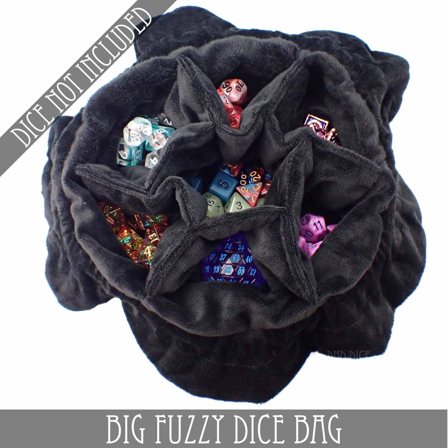 Big Fuzzy Dice Bag - 6 Colors: Black