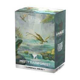 Dragon Shields: (100) Matte Dual Art: Misty Rainforest