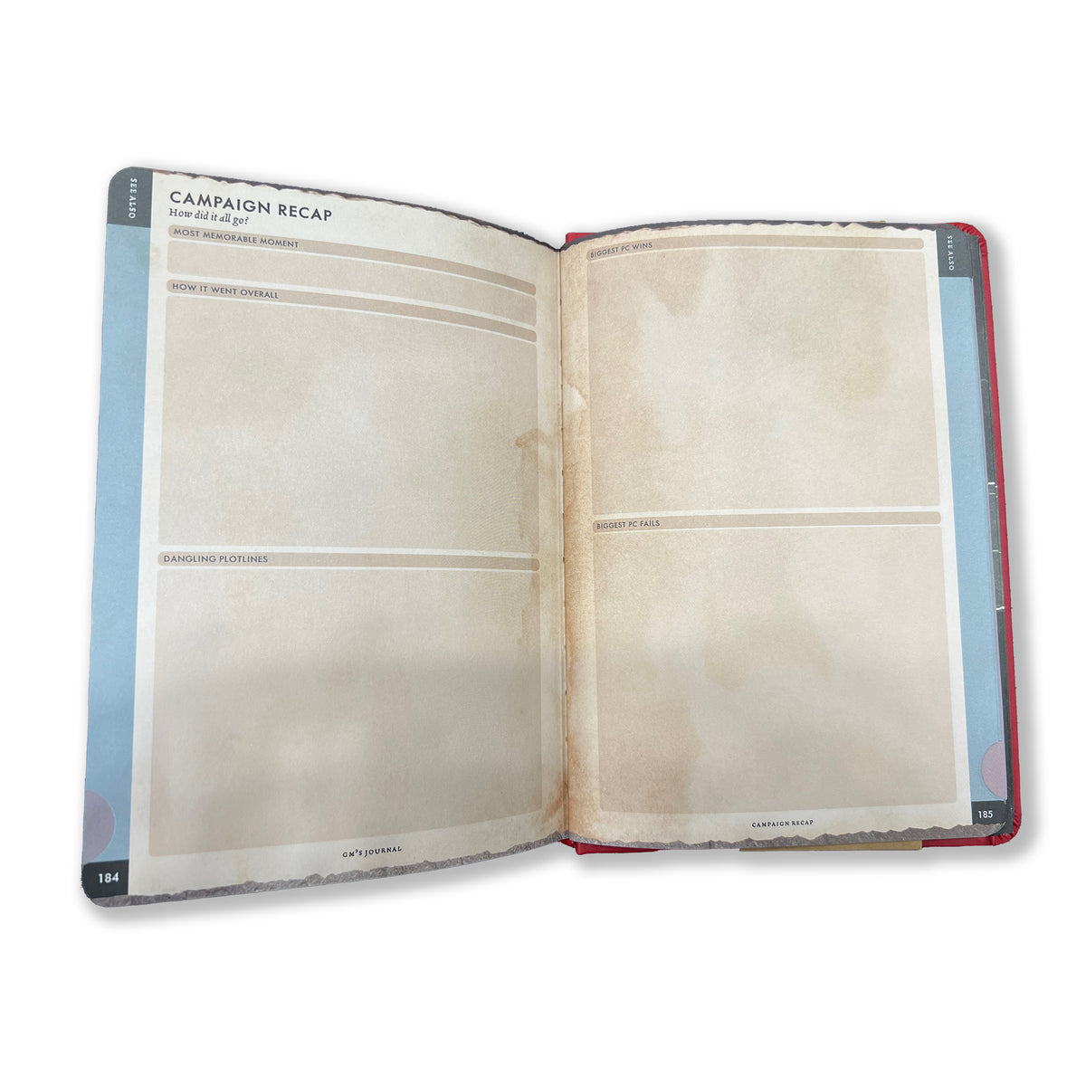 RPG Gamemaster's Journal RED