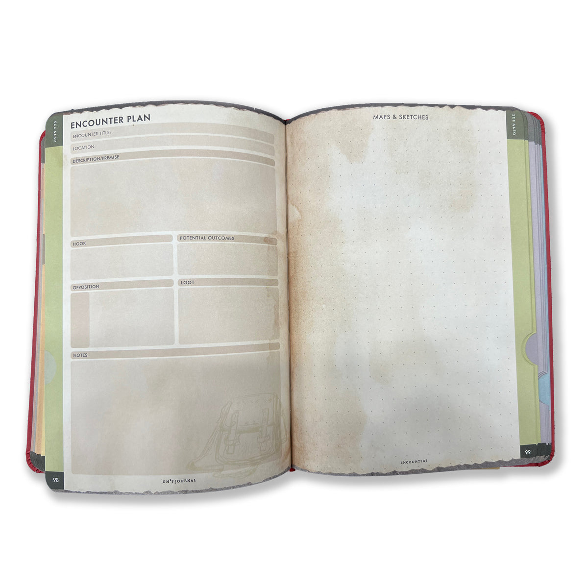 RPG Gamemaster's Journal RED