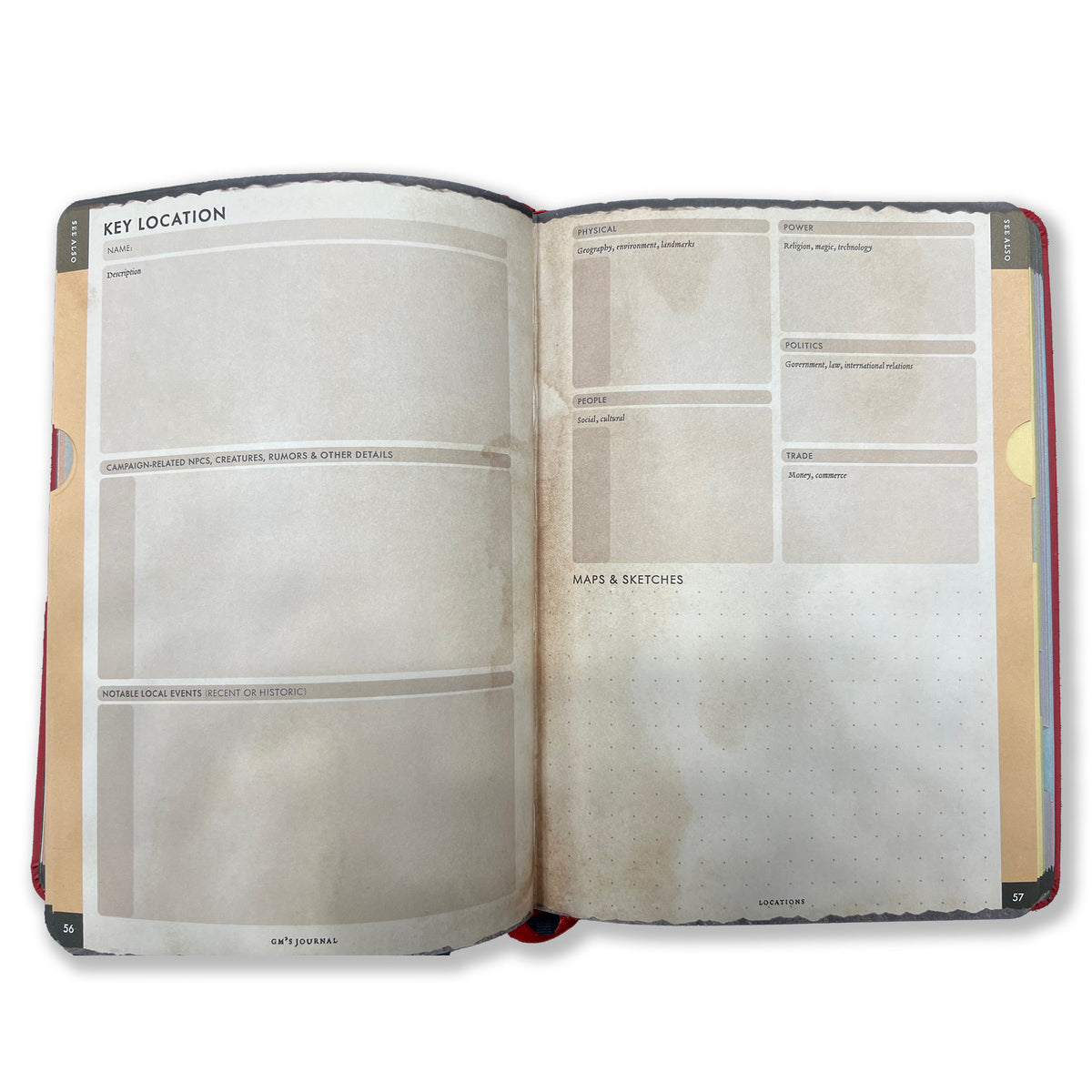 RPG Gamemaster's Journal RED