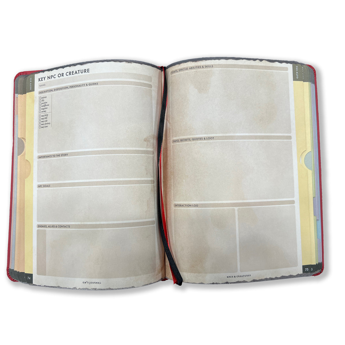 RPG Gamemaster's Journal RED