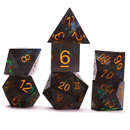 Sharp Edge Dice Set of Seven - Night Fairy