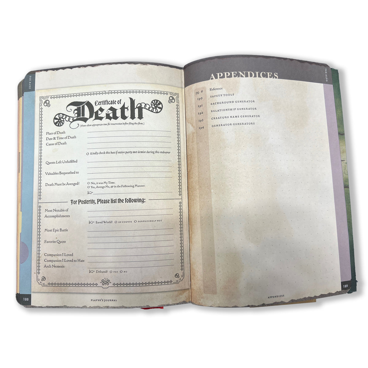 RPG Player's Journal