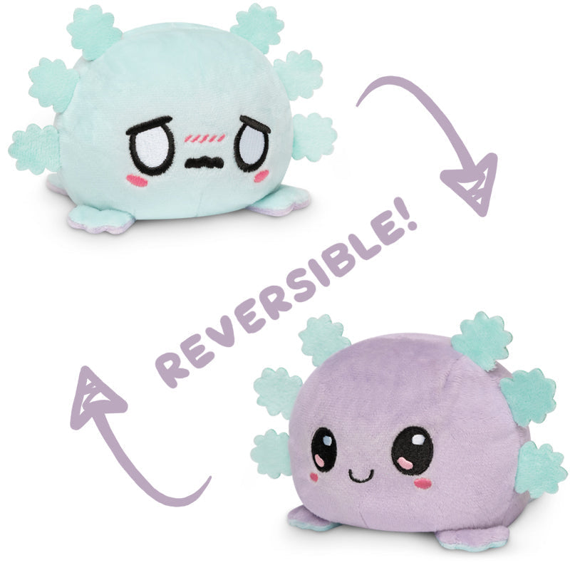TEETURTLE REVERSIBLE AXOLOTL PLUSHIE (LIGHT BLUE + LIGHT PURPLE)