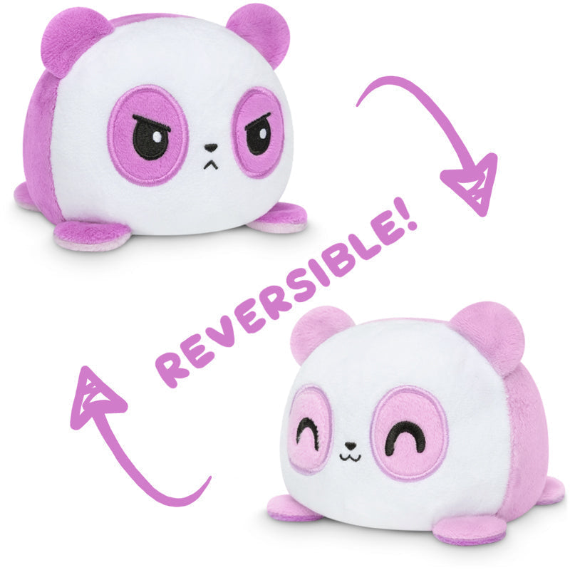 TEETURTLE REVERSIBLE PANDA PLUSHIE (PURPLE + LIGHT PURPLE))