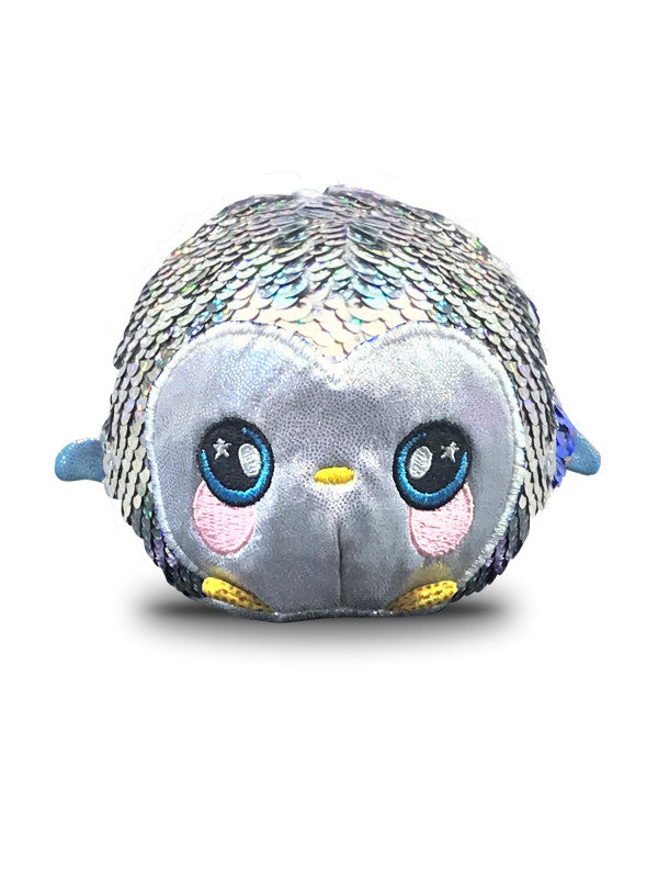 Sparky Sparkle Penguin, Super-Squishy Foamed Stuffed Animals with Two-Sided Sequins