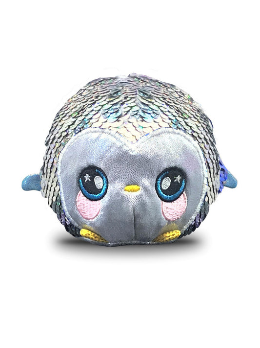 Sparky Sparkle Penguin, Super-Squishy Foamed Stuffed Animals with Two-Sided Sequins