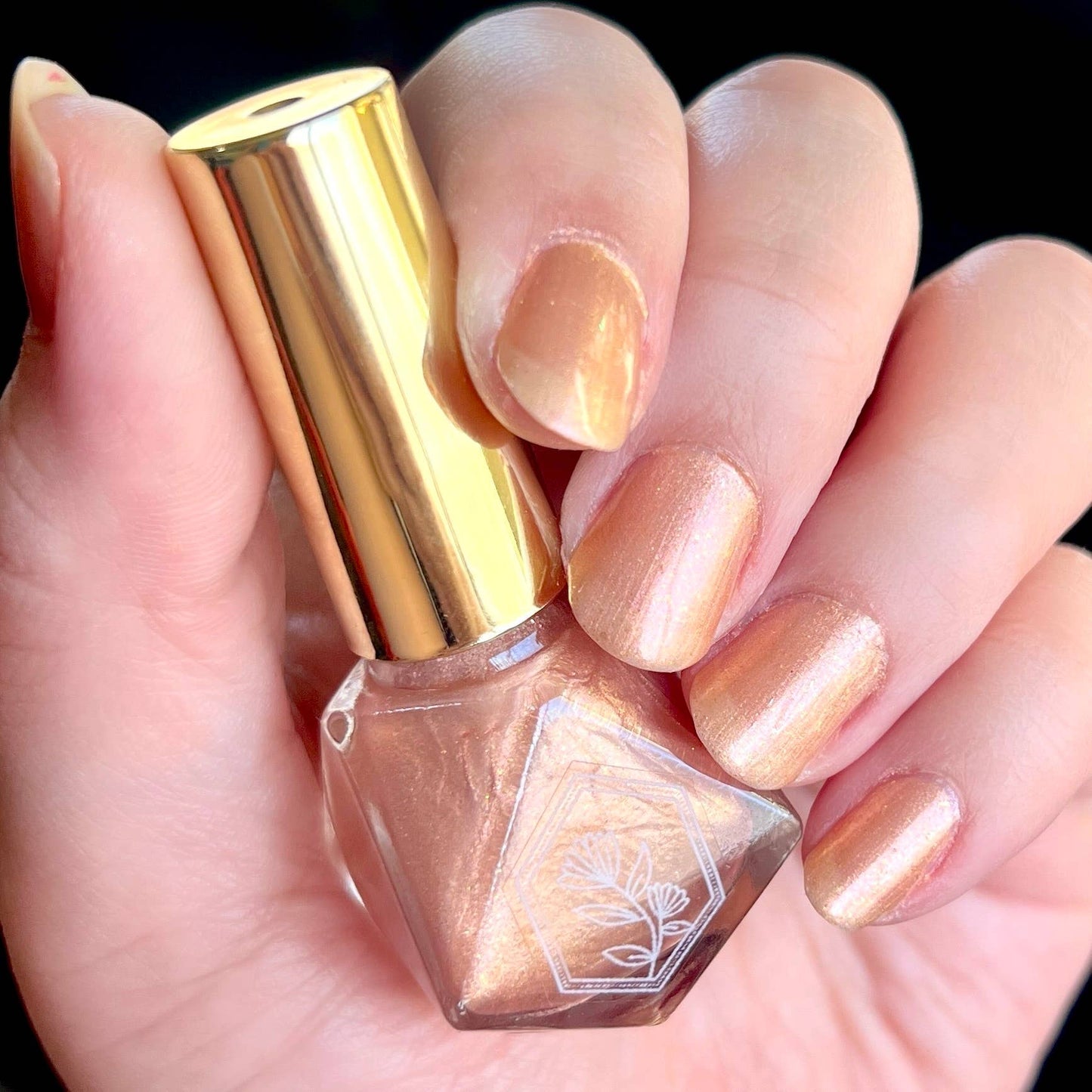 Birthday Suit - Apricot Pink With Specks of Gold Nail Polish
