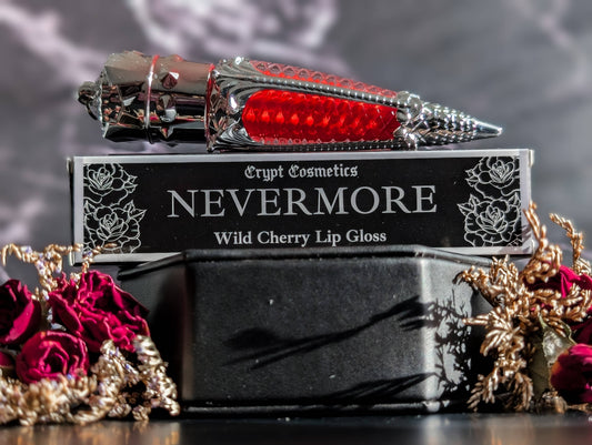NEVERMORE - (Silver Edition) Red wild cherry lip gloss