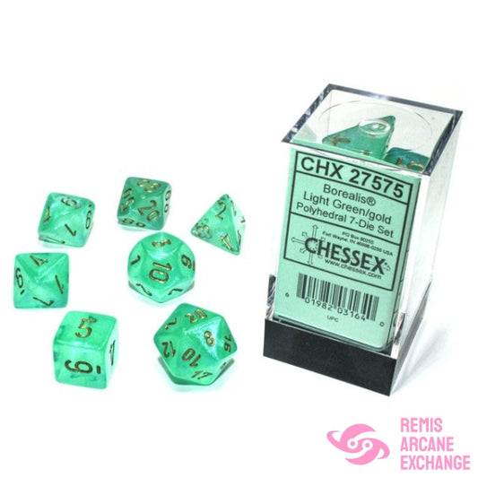 Borealis: Poly Light Green/Gold Luminary Effect Die Set (7) Accessories
