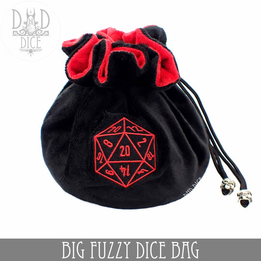 Big Fuzzy Dice Bag - 6 Colors: Black