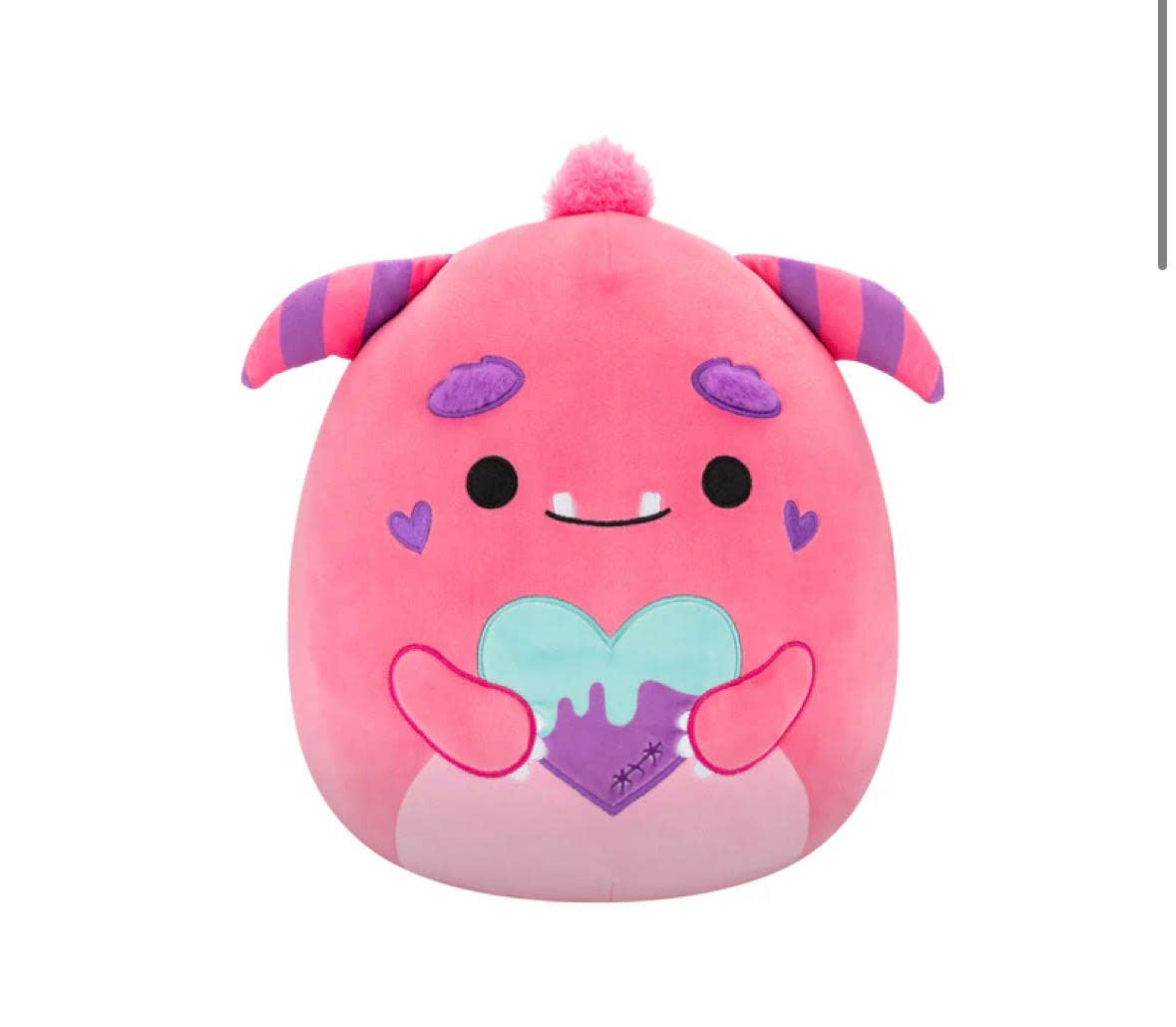 Squishmallow Plush Toy Valentine 5" Mont Monster with Heart