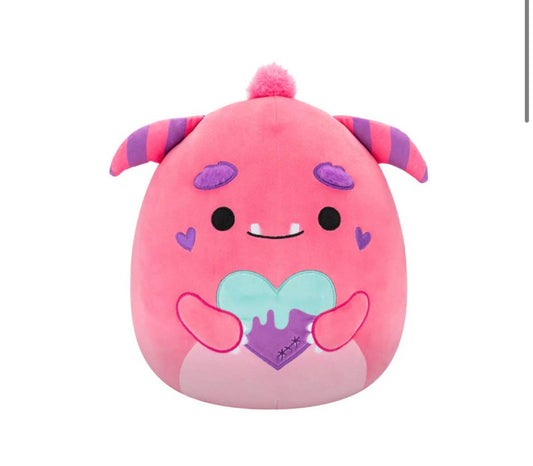 Squishmallow Plush Toy Valentine 5" Mont Monster with Heart
