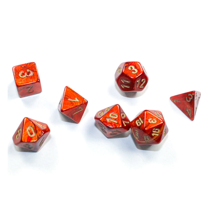 7-set Cube Mini Scarab Scarlet with Gold
