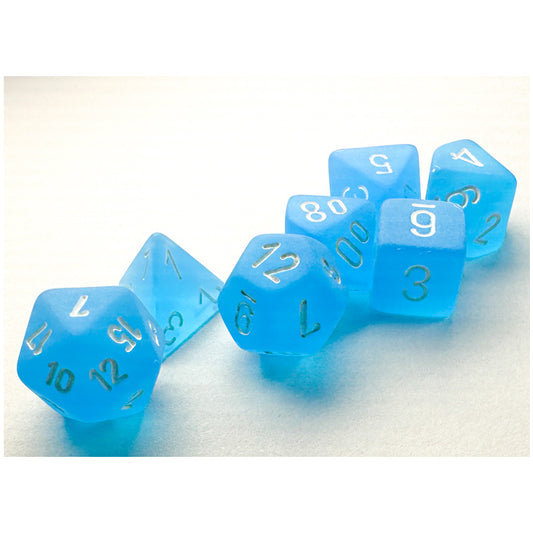 7-Set Mini Frosted Caribbean Blue with White