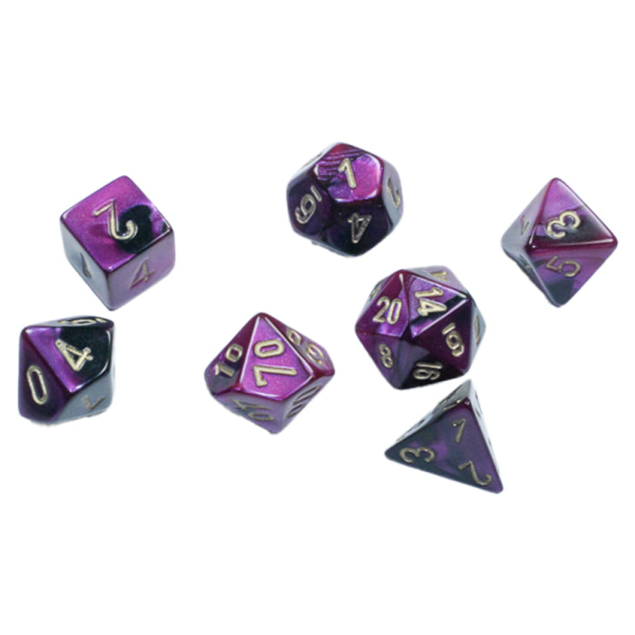 7-Set Cube Mini Gemini Black Purple with Gold