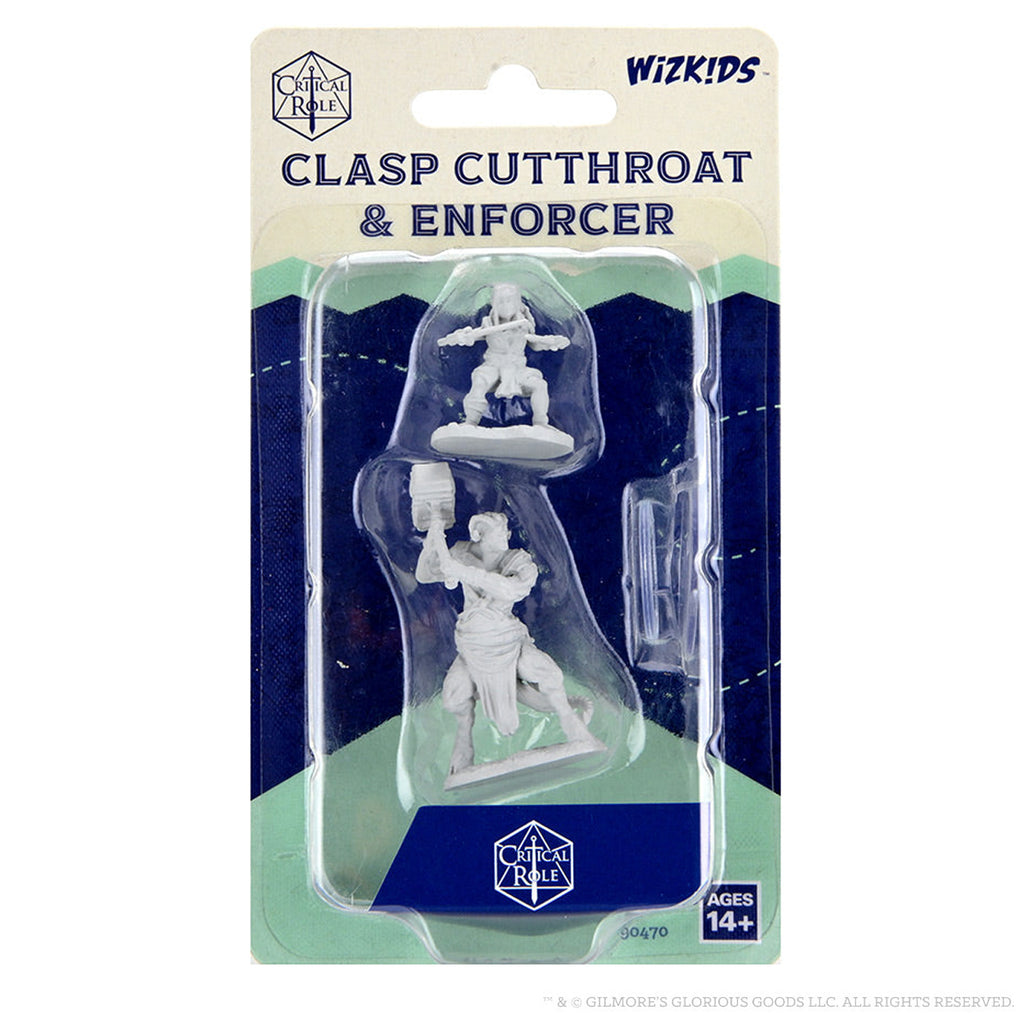 WizKids Critical Role Unpainted Miniatures: Clasp Cutthroat & Enforcer