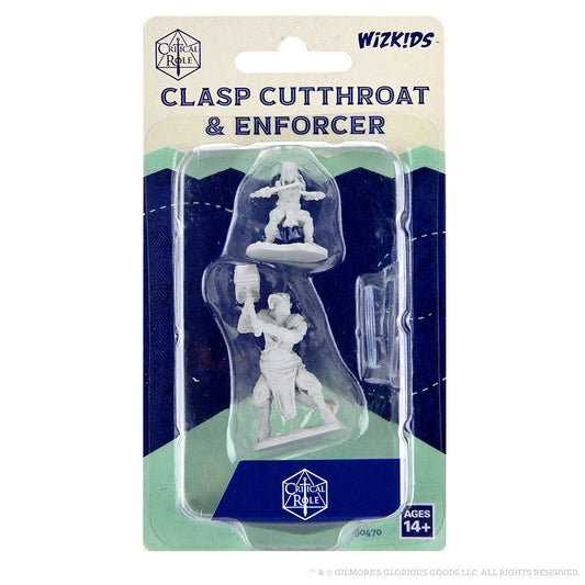 WizKids Critical Role Unpainted Miniatures: Clasp Cutthroat & Enforcer