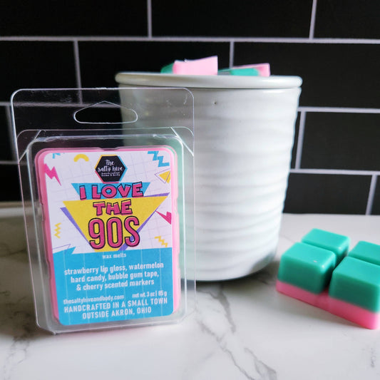I Love The 90's wax melts, nostalgic, strawberry, watermelon