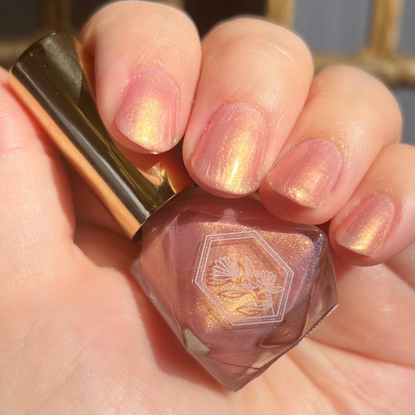 Venus De Milo - Romantic Pink Nail Polish With Gold Shift