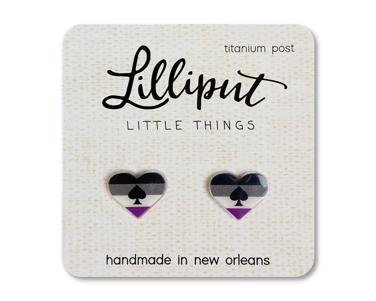 Pride Earrings // LGBTQ+ Pride Flag Earrings: Rainbow Heart Gay Pride