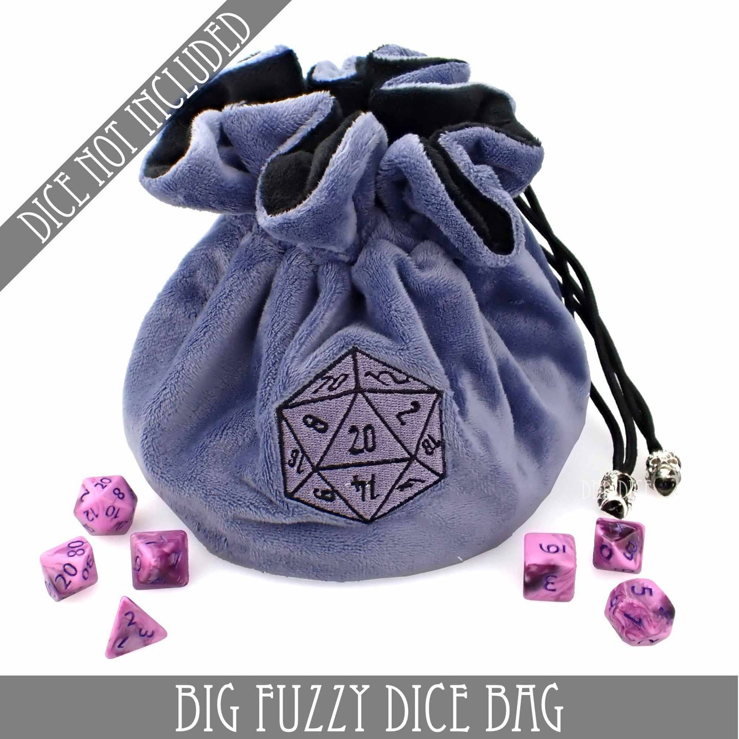 Big Fuzzy Dice Bag - 6 Colors: Black