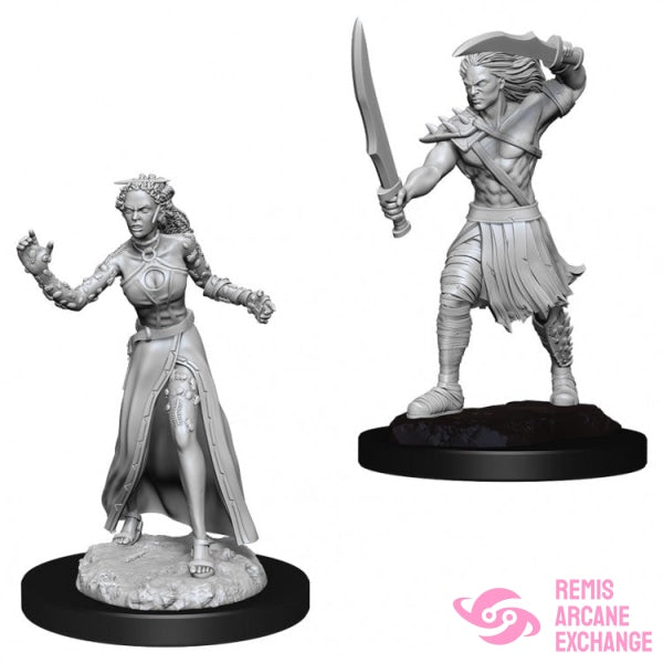 D&D Magic The Gathering: Unpainted Miniatures W13 Vampire Lacerator & Hexmage Role Playing Games