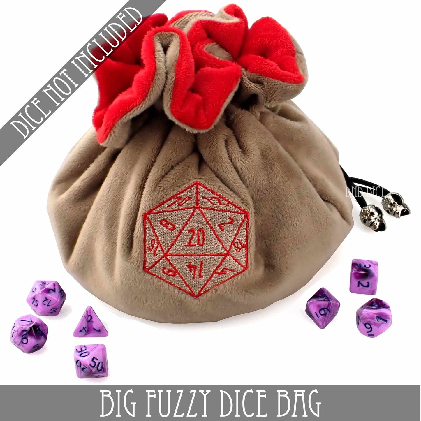 Big Fuzzy Dice Bag - 6 Colors: Black