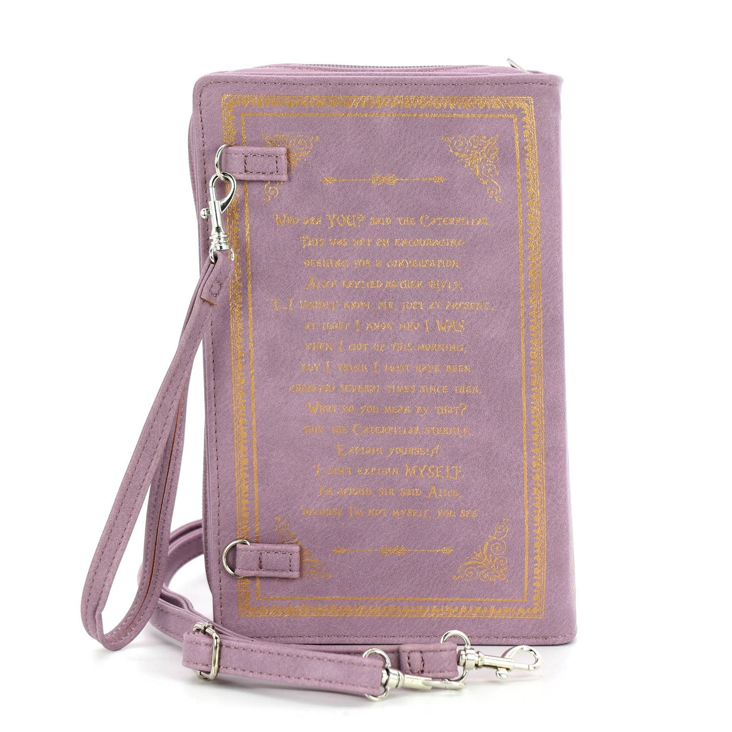 Alice in Wonderland Book Clutch Bag in Vinyl
