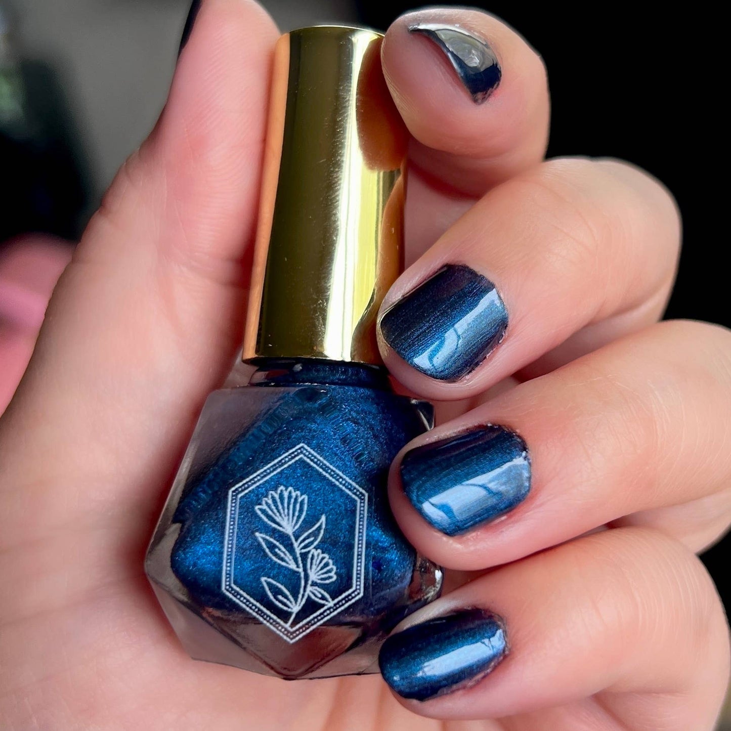 Deep Dive - Dark Shimmery Deep Blue Nail Polish