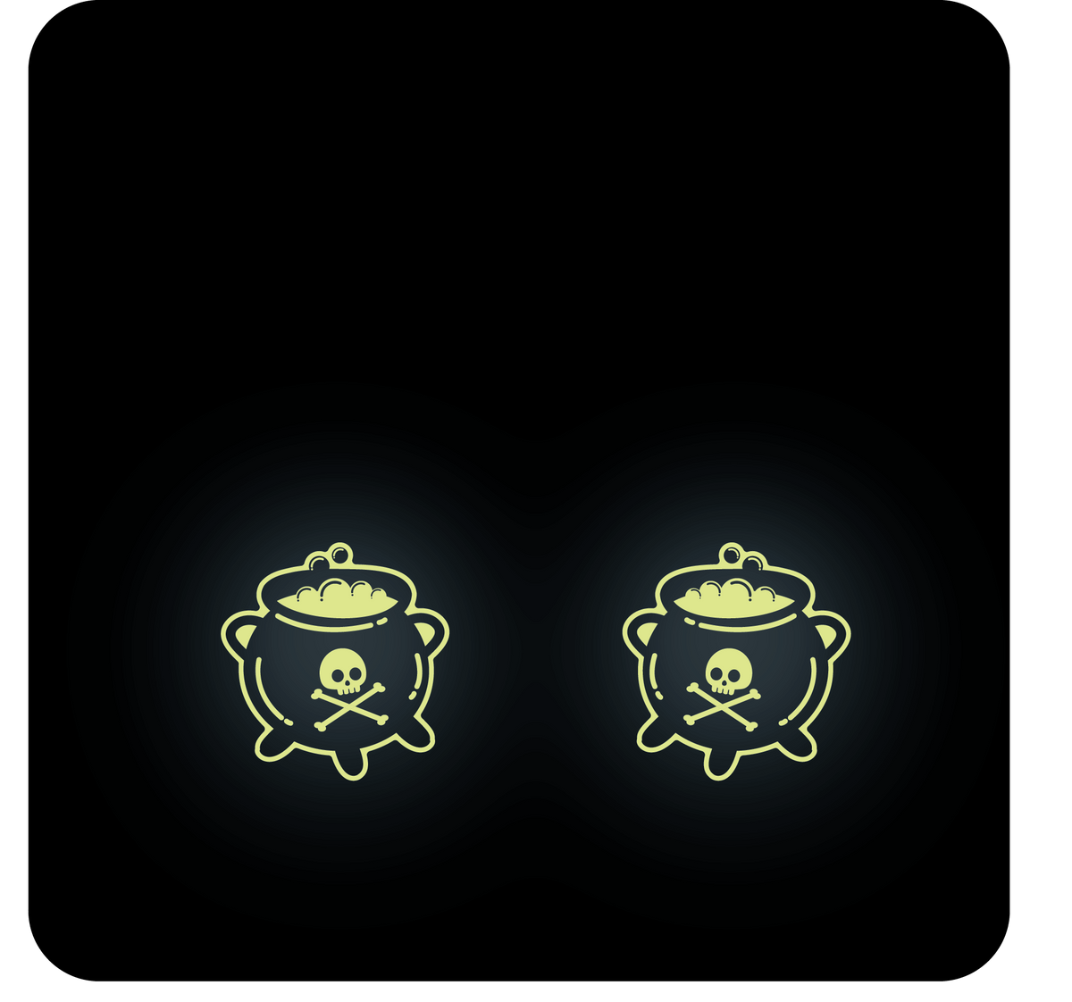Cauldron Earrings - GLOW IN THE DARK / Halloween Earrings