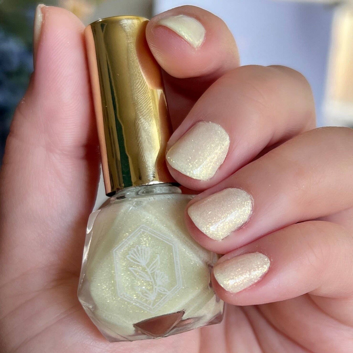 Sweet Pea - Glow In The Dark Golden Shimmer - Nail Polish
