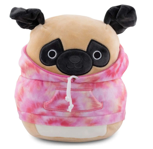 Squishmallow Plush Toy 8" Prince the Pug in Hoodie