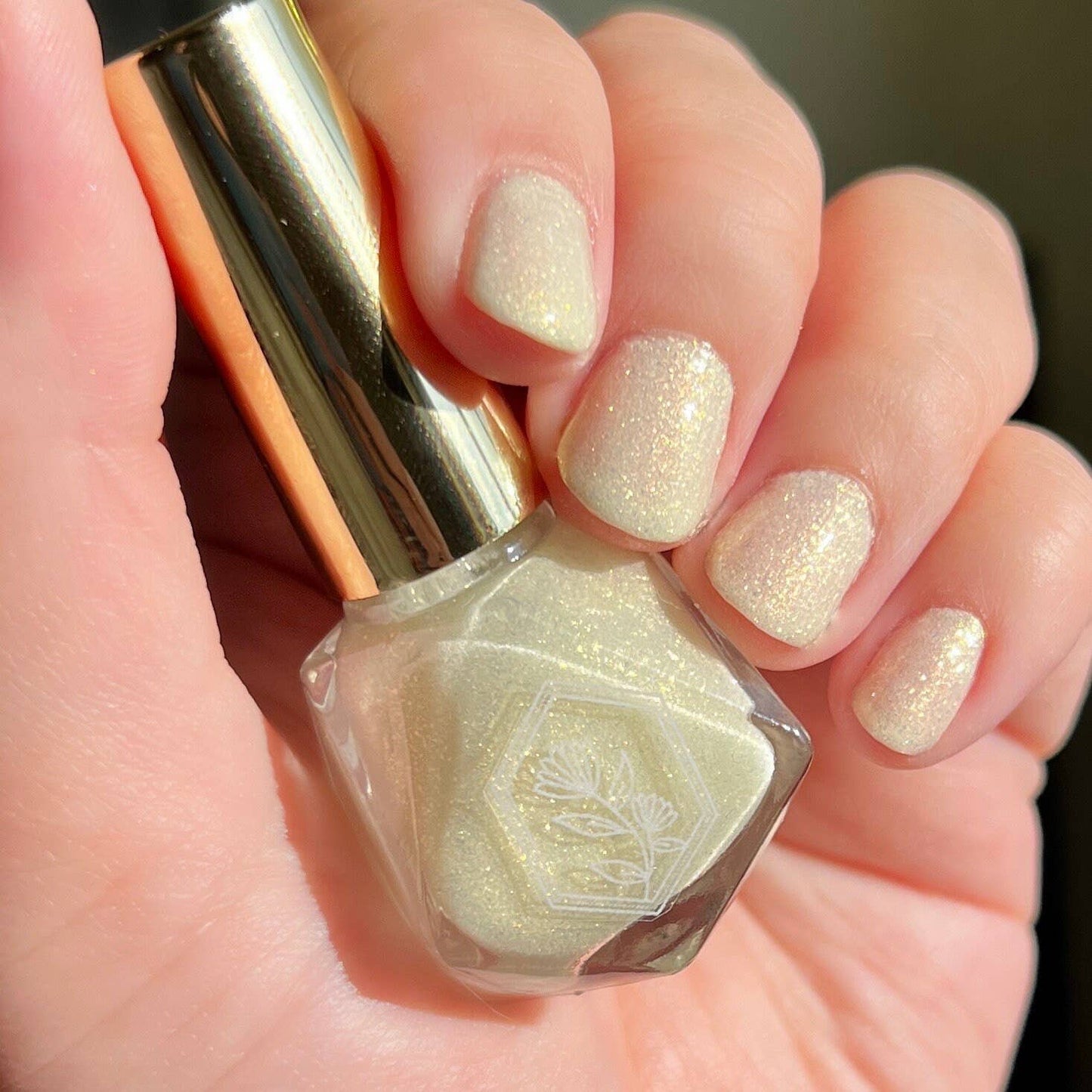 Sweet Pea - Glow In The Dark Golden Shimmer - Nail Polish