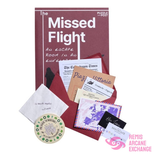 Escape Room In An Envelope: The Missed Flight Board Game Games