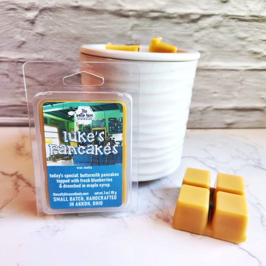 Luke's Pancakes wax melts, blueberry pancakes, gilmore