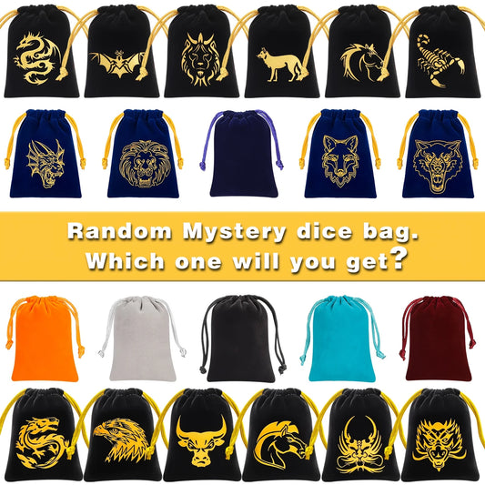 PREMIUM MYSTERY DICE - 1 Full Set With Dice Bag