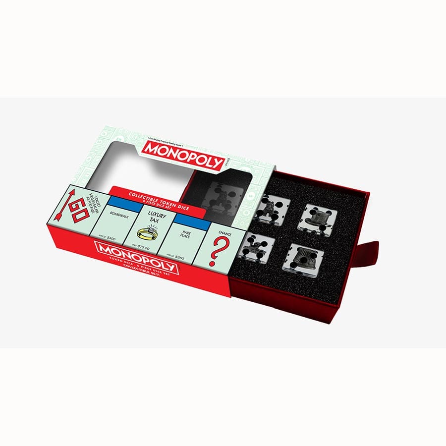 FANROLL: OVERSIZED DICE SET: MONOPOLY TOKEN INCLUSIONS