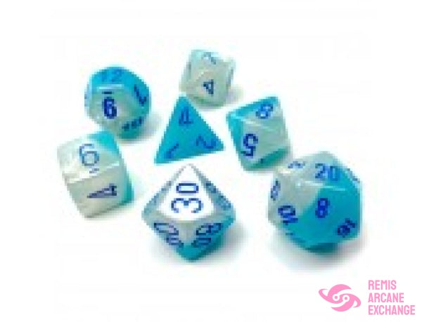 Gemini: Poly Pearl Turquoise White/Blue Luminary Effect Die Set (7) Accessories