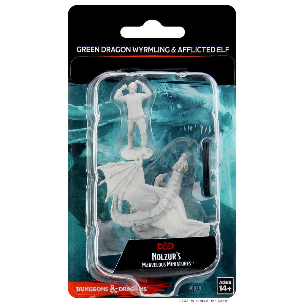 Dungeons & Dragons Nolzur's Marvelous Miniature Wyrmling Green Dragon Afflicted Elf
