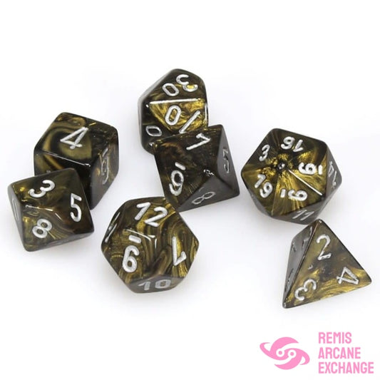 Leaf: Poly Black Gold/Silver Die Set (7) Accessories