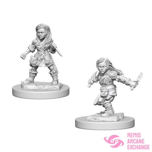 Nolzurs Marvelous Unpainted Miniatures - W01 Halfling Female Rogue Role Playing Games